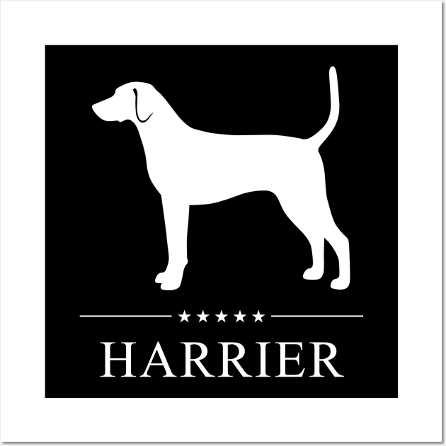 Harrier Dog White Silhouette Wall Art by millersye